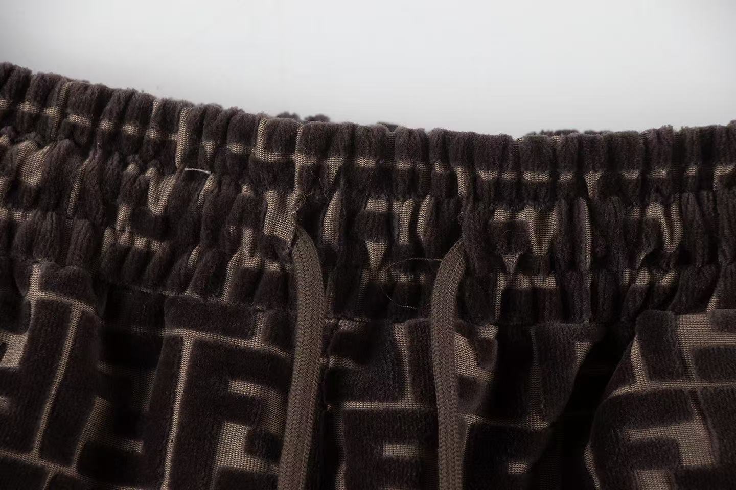 Fendi Mongram Jacquard Velvet Shorts