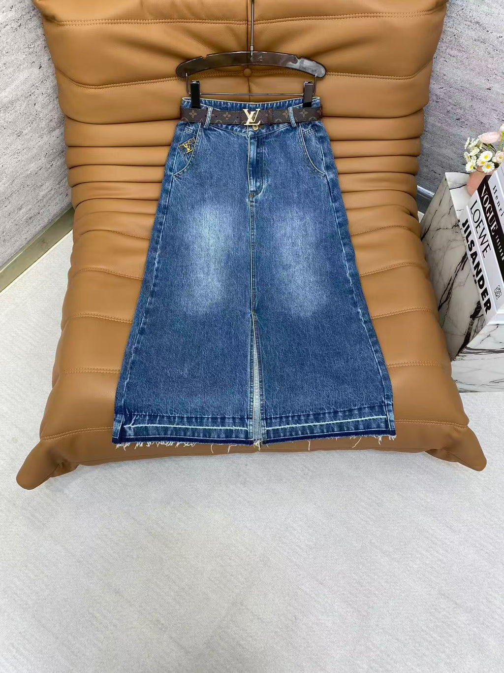 Women LV Denim Skirt