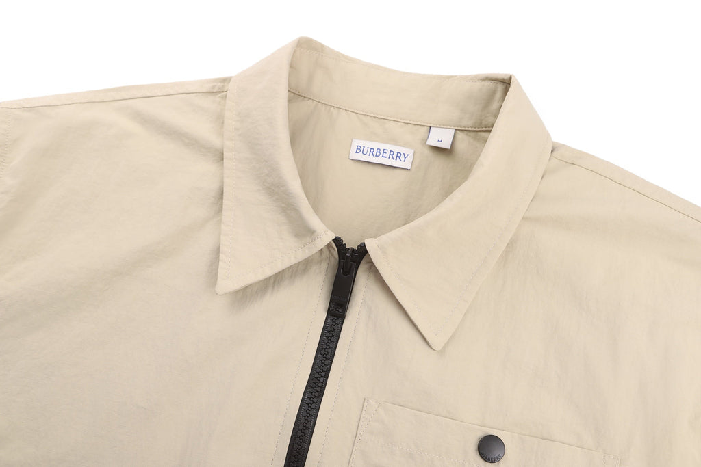 Burberry Knitted Embroidered Zip Shirt