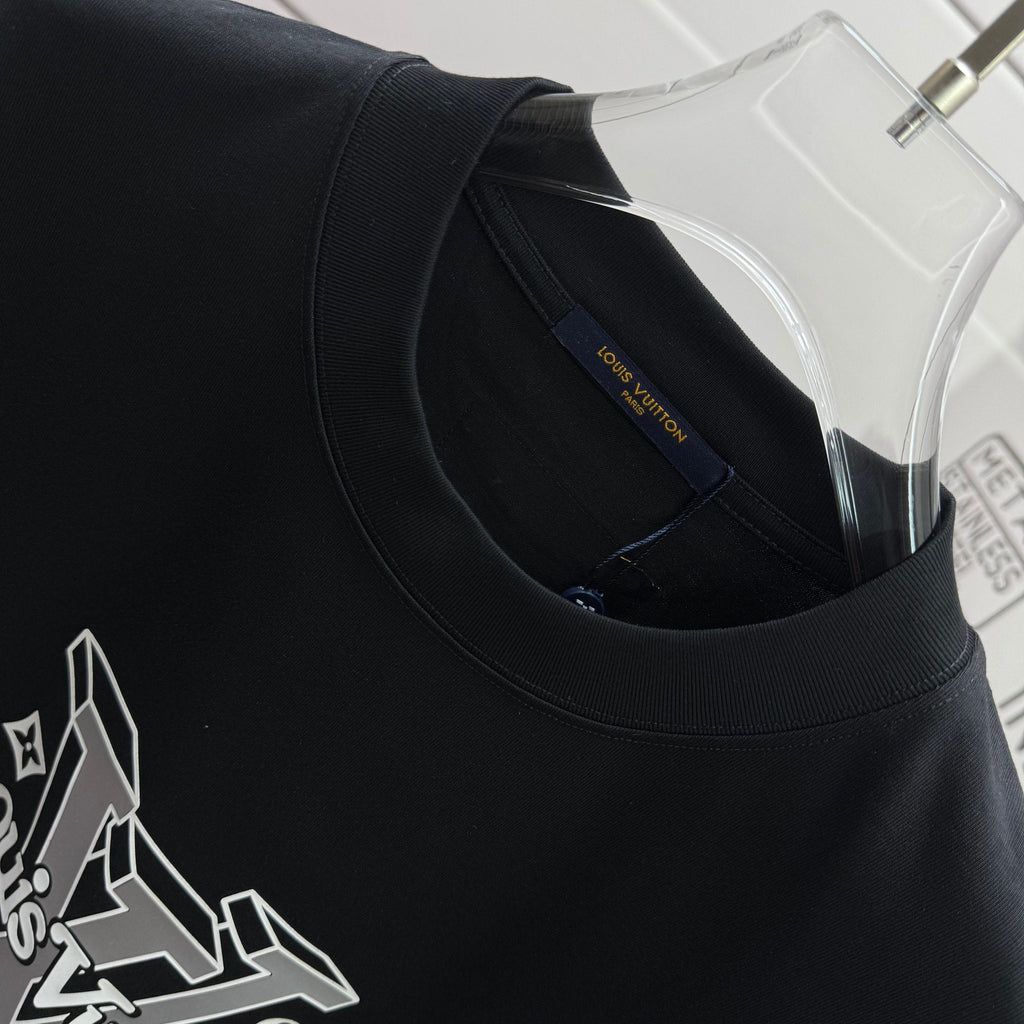 LV 3D Silicon Cotton T-Shirt