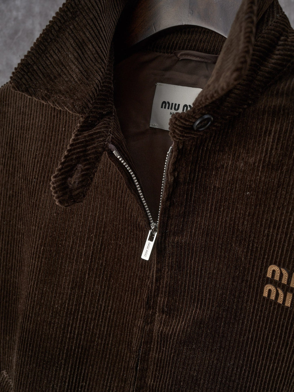 Miu Miu Corduroy Embriodery Jacket
