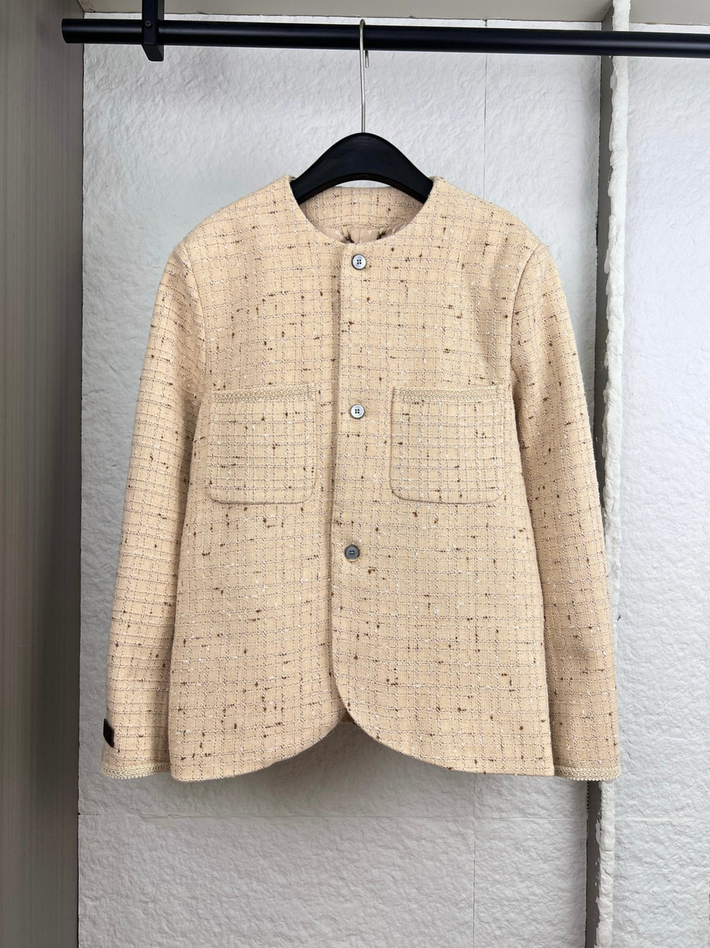 LV Gold Threaded Leather Label Jacket