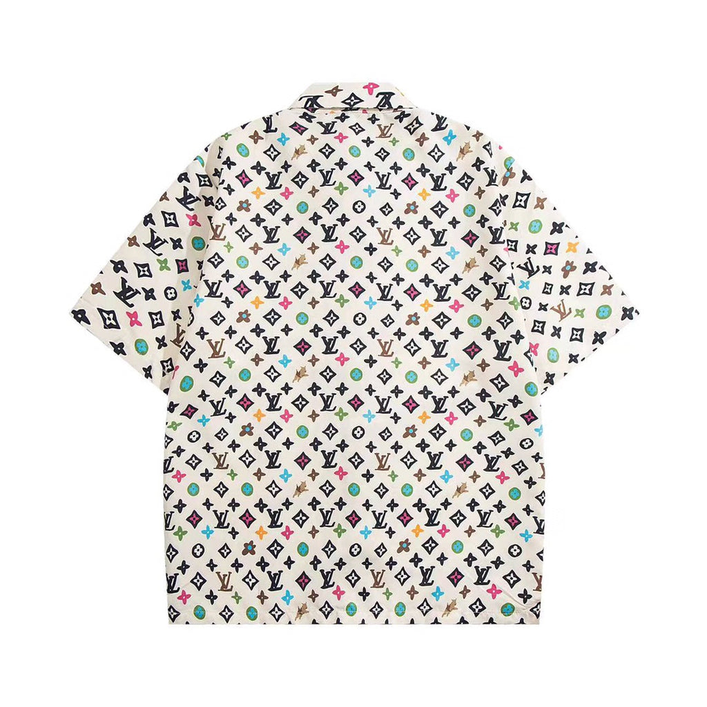 LV Print Mulberry Silk Shirt