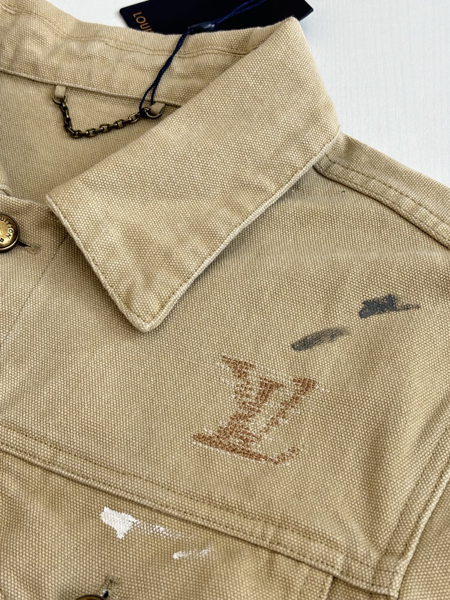 LV Distressed Workwear Denim Jacket