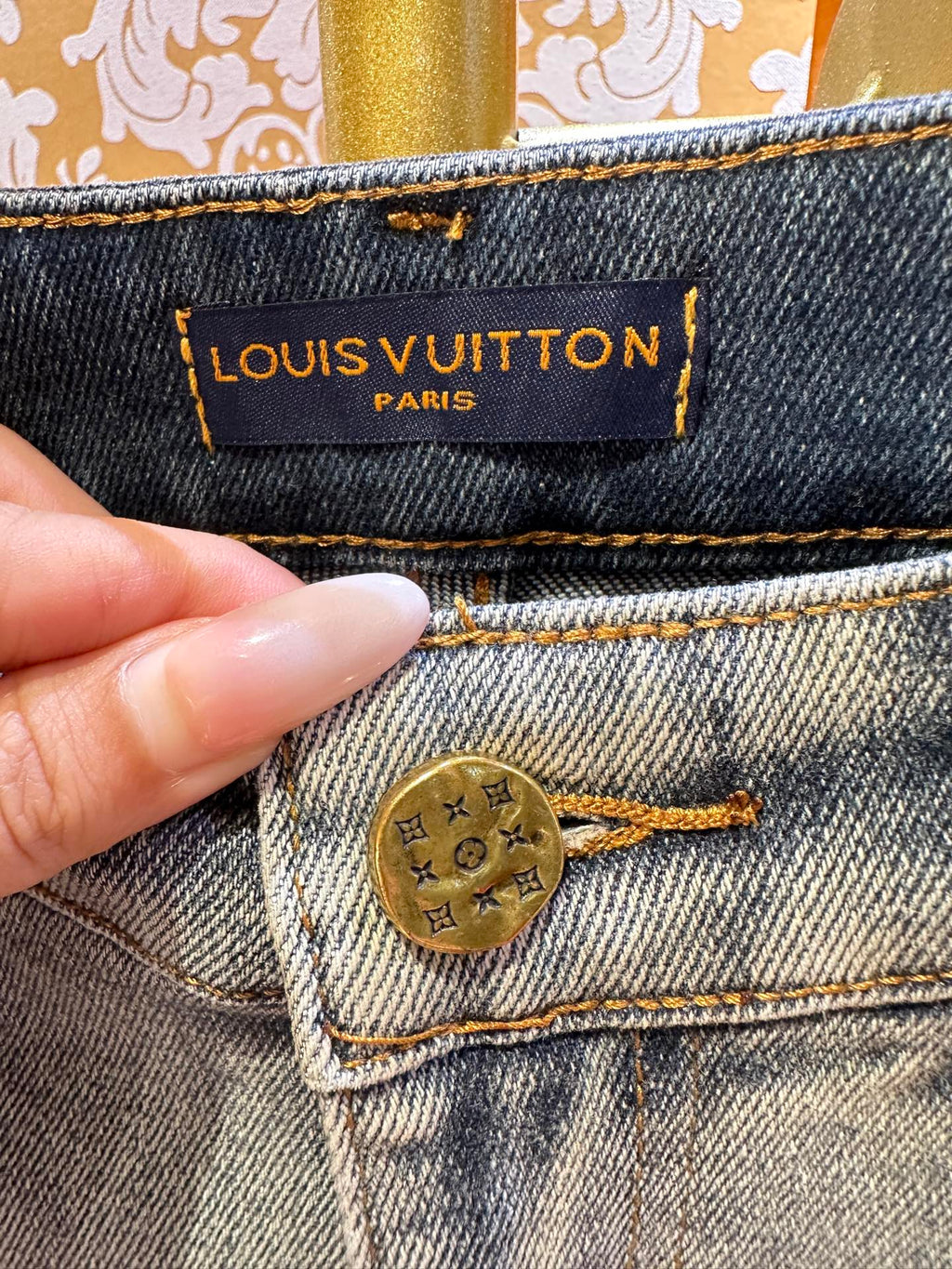 LV Embroidered Denim Jeans