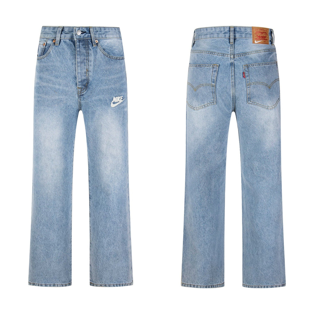 Levi's x Nike Collaboration Embroidered Washed Vintage Jeans, Unisex