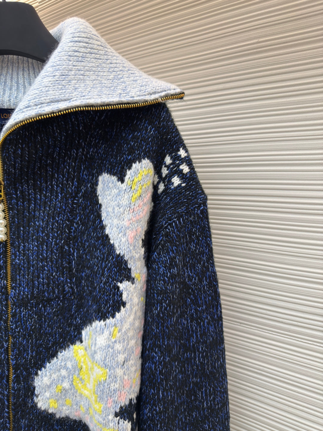 LV Pharrell &  Nigo Collection Zipper Knit Jacket