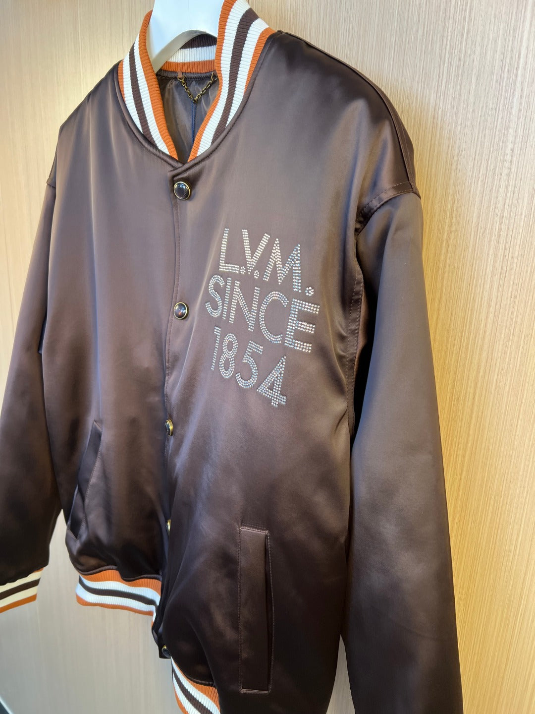 LV Rhinestone Letter Embriodery Bomber Jacke