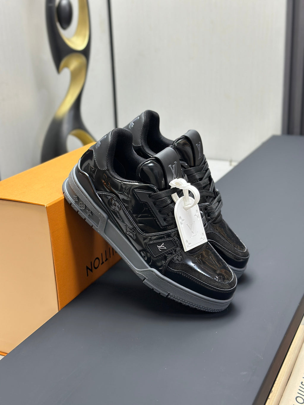 LV Trainers Patent Leather