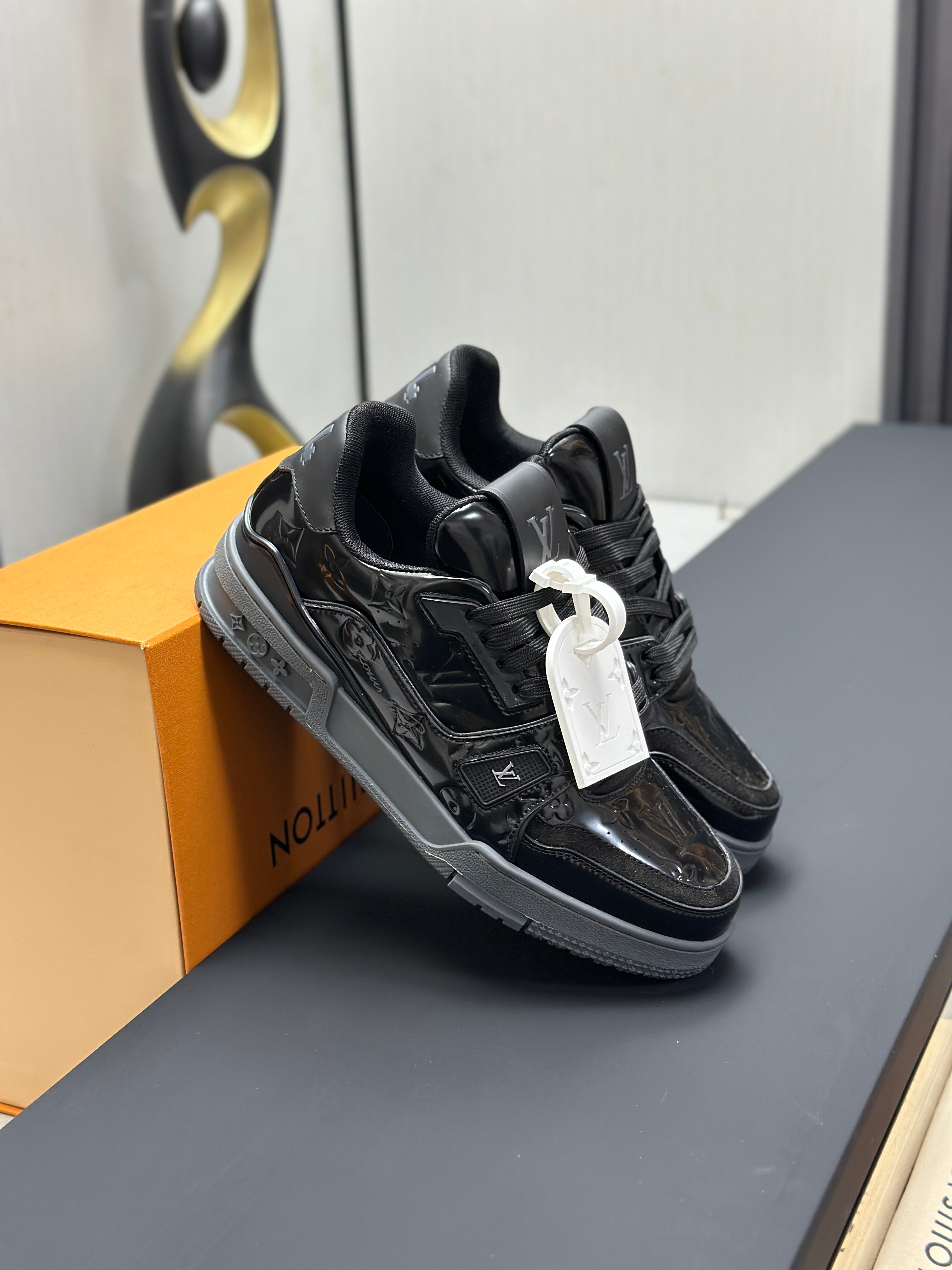 LV Trainers Patent Leather