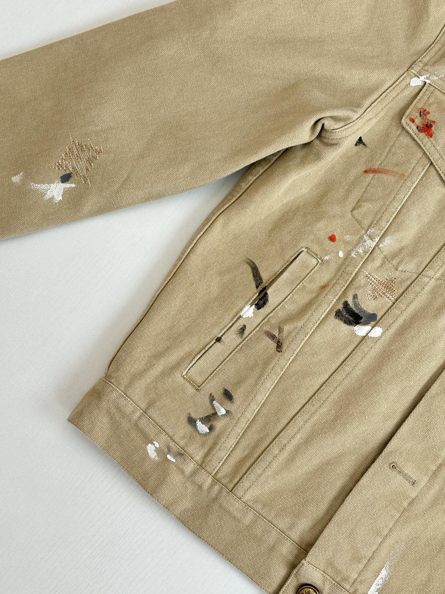 LV Distressed Workwear Denim Jacket