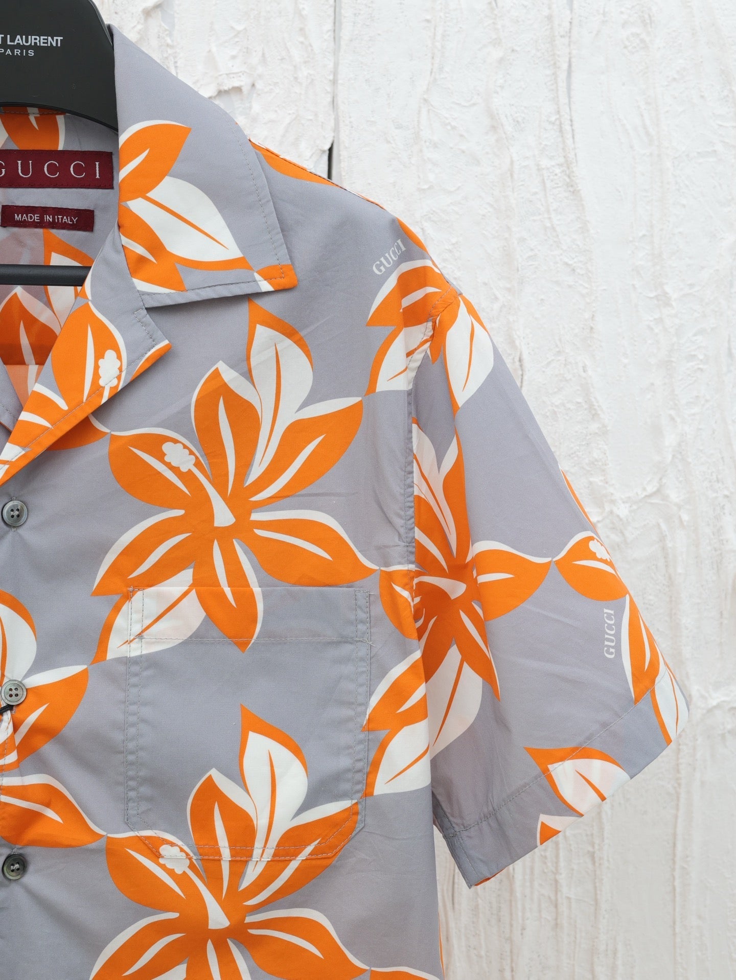 GG All-over Leaf Print Short-Sleeve Shirt
