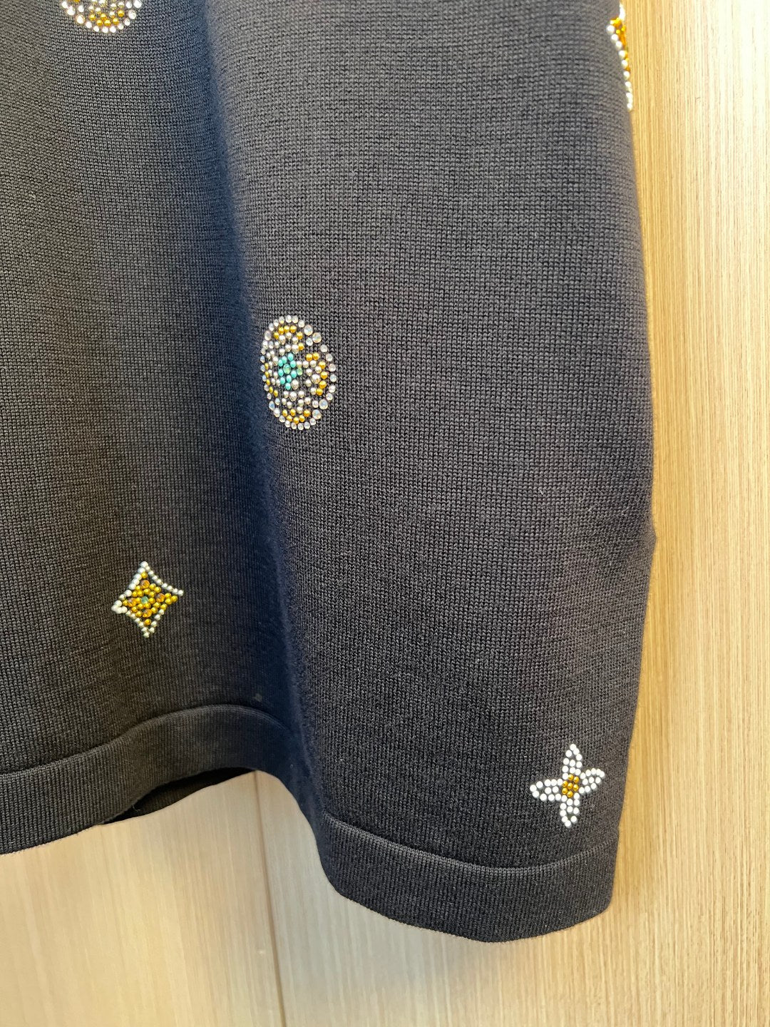LV Diamond Knitted Short Sleeve T-shirt