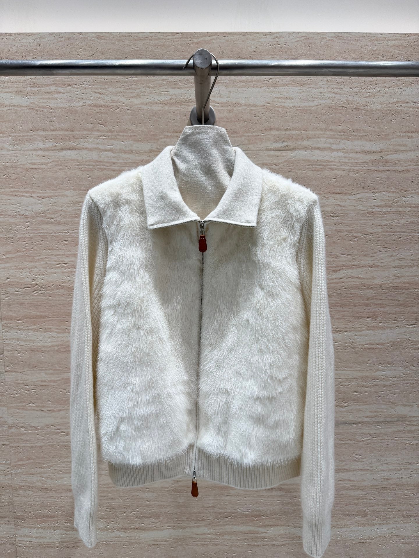 Loro Piana Mink-Trimmed Jacket