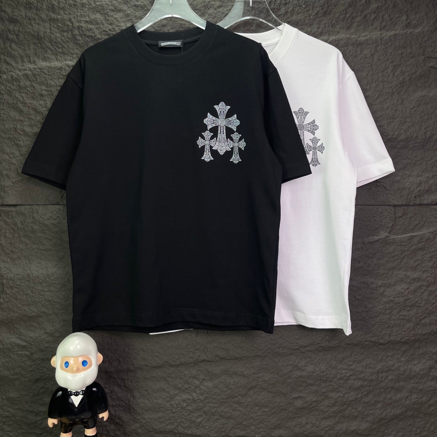 Chrome Hearts Rhinestone Short-Sleeve T-Shirt