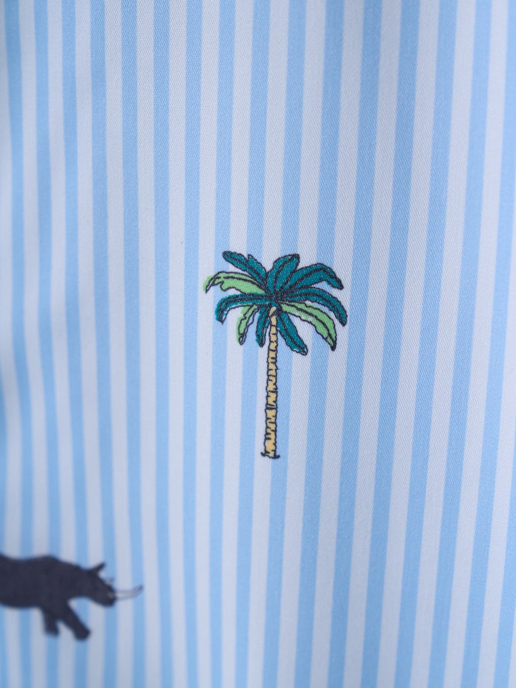 LV All-over Embroidered Striped Short-Sleeve Shirt