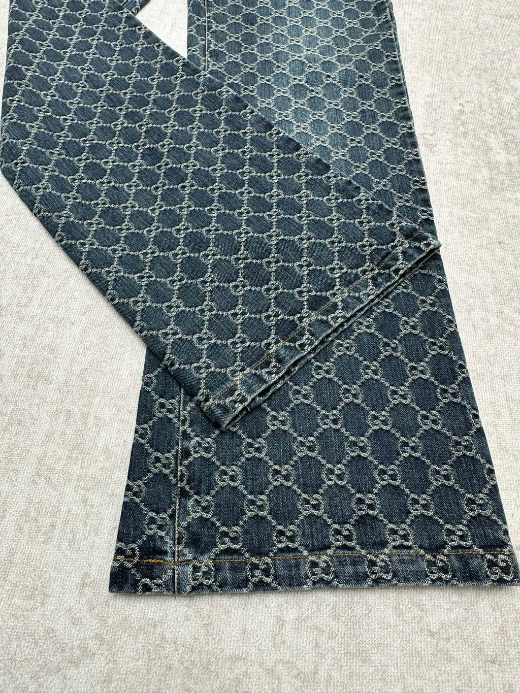 Gucci Denim Jacquard Jeans