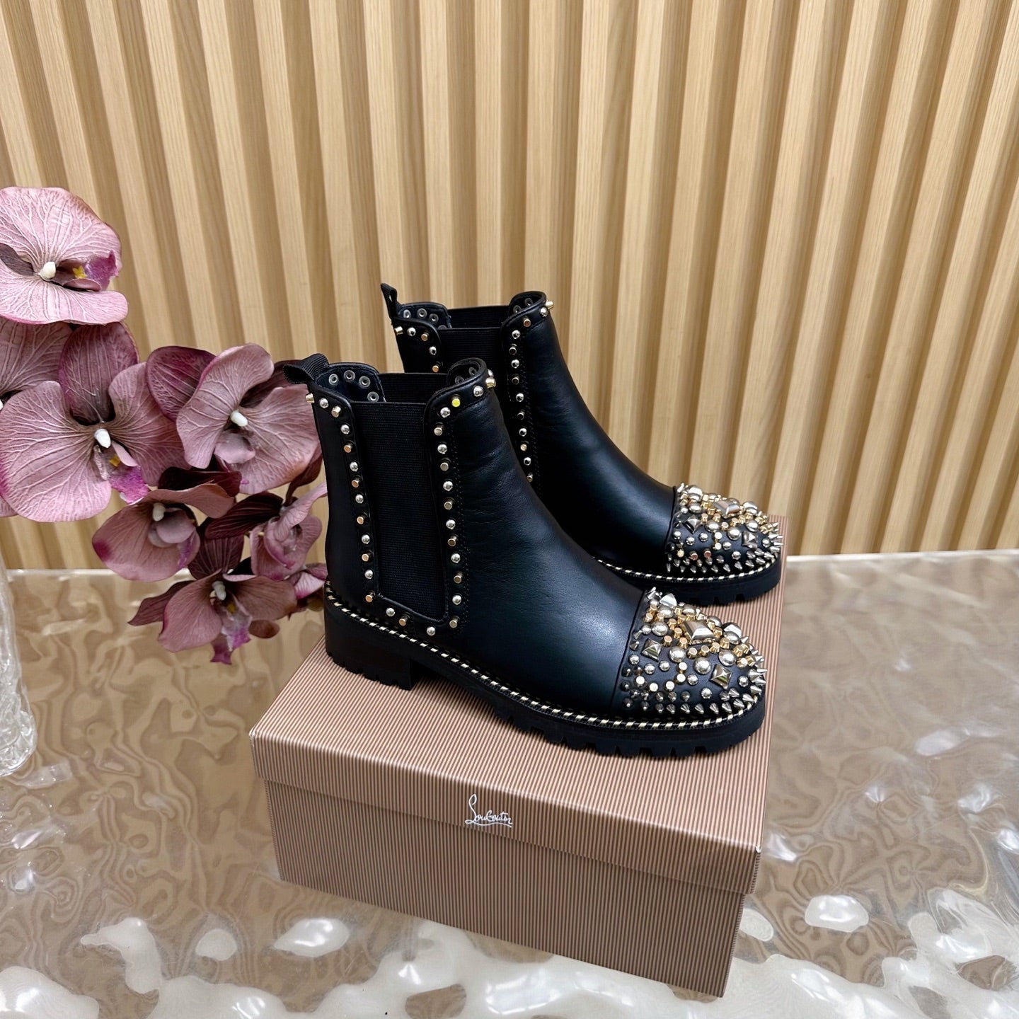Women's Christian Louboutin studded ankle boots