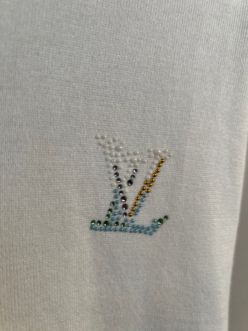LV Diamond Knitted Short Sleeve T-shirt