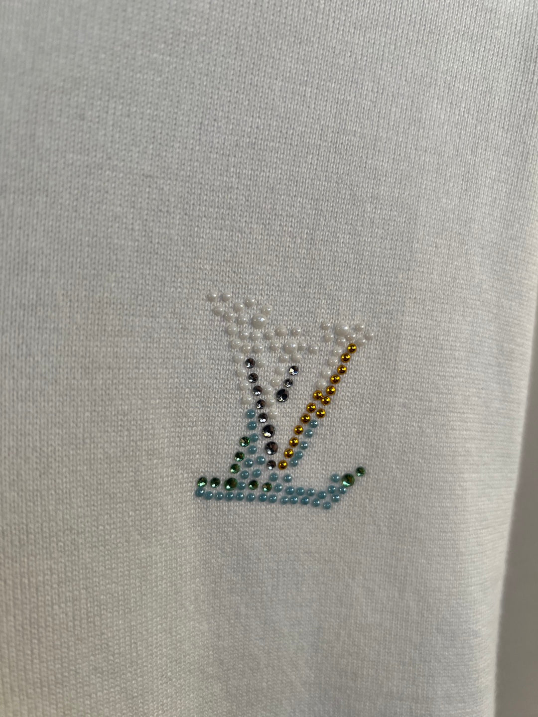 LV Diamond Knitted Short Sleeve T-shirt