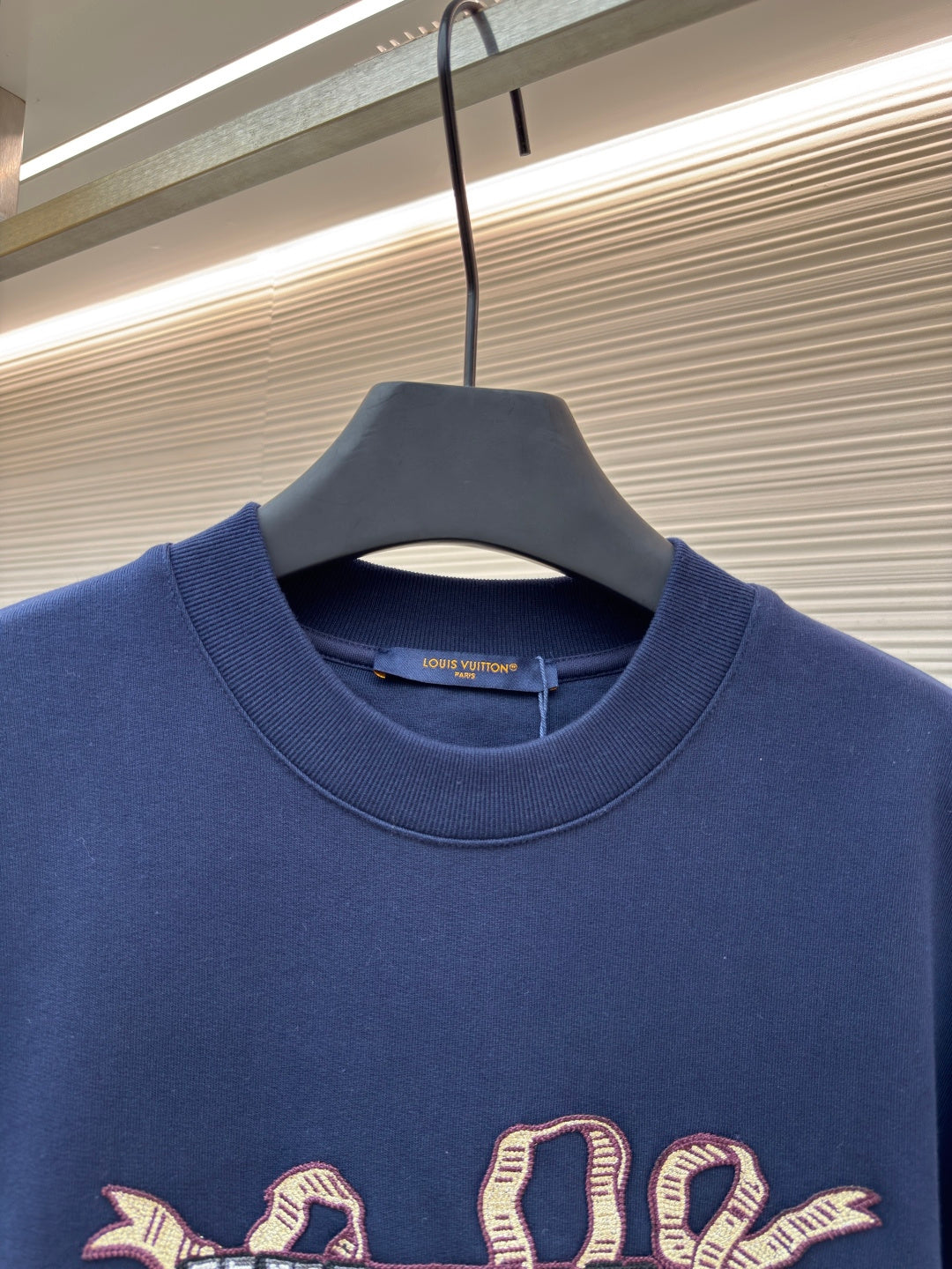 LV Pearl Yarn Patchwork Sweatshirt