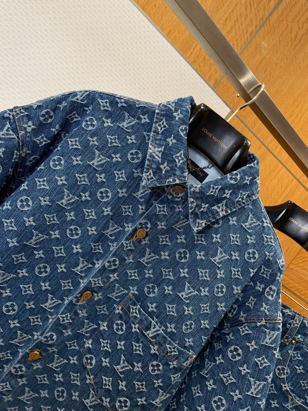 LV Denim Shirt & Pant Set