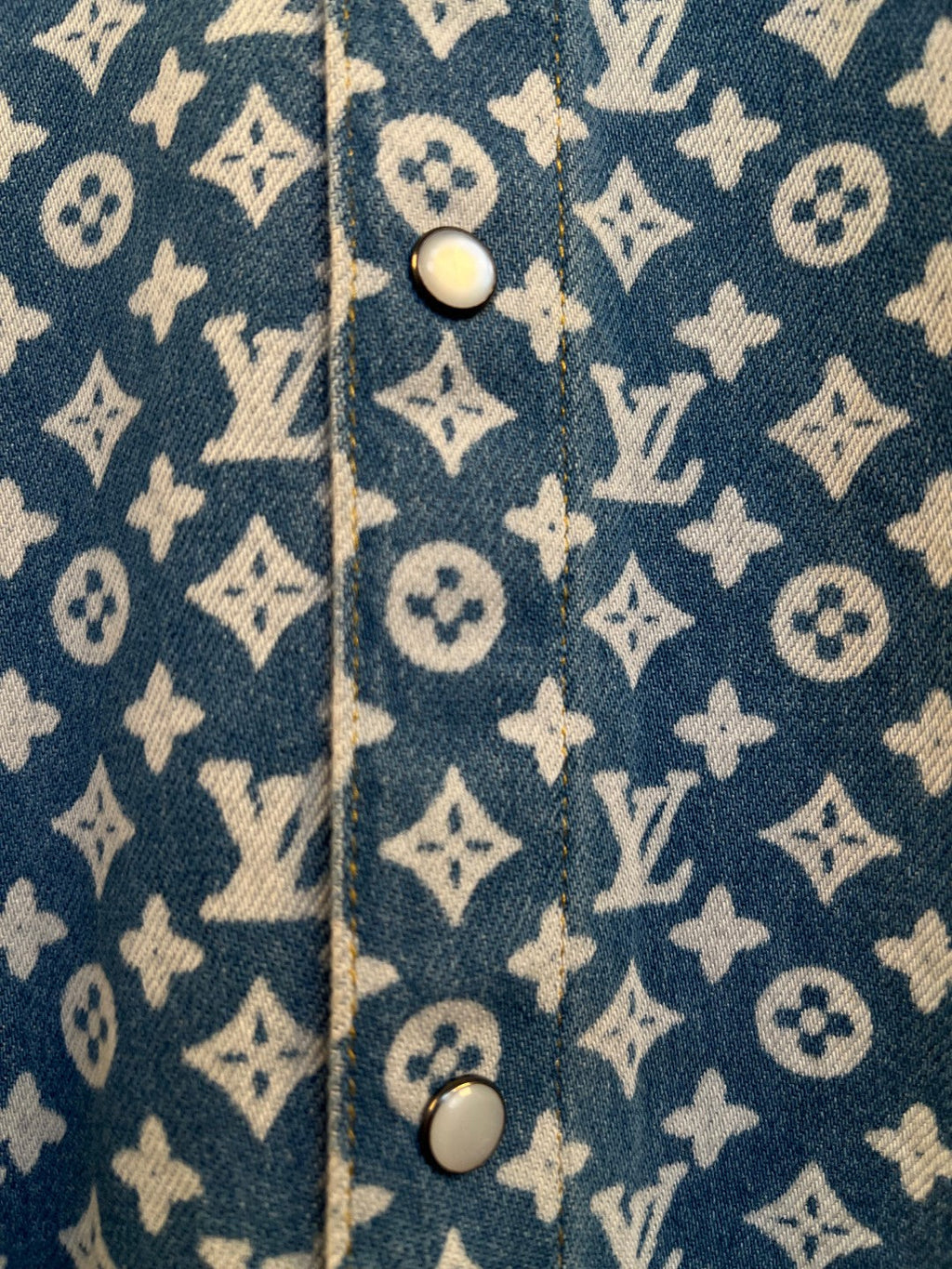 LV All-Over Monogram Denim Shirt Jacket