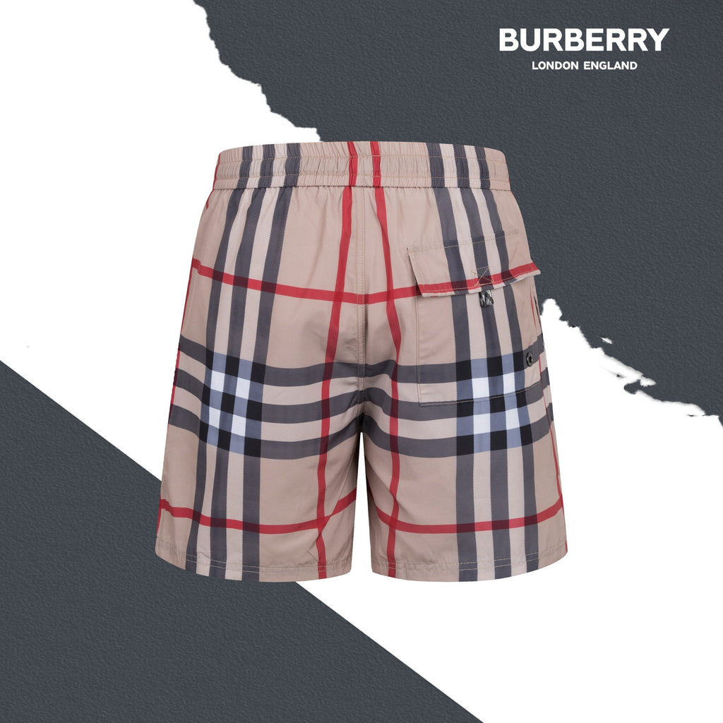 Burberry check beach shorts