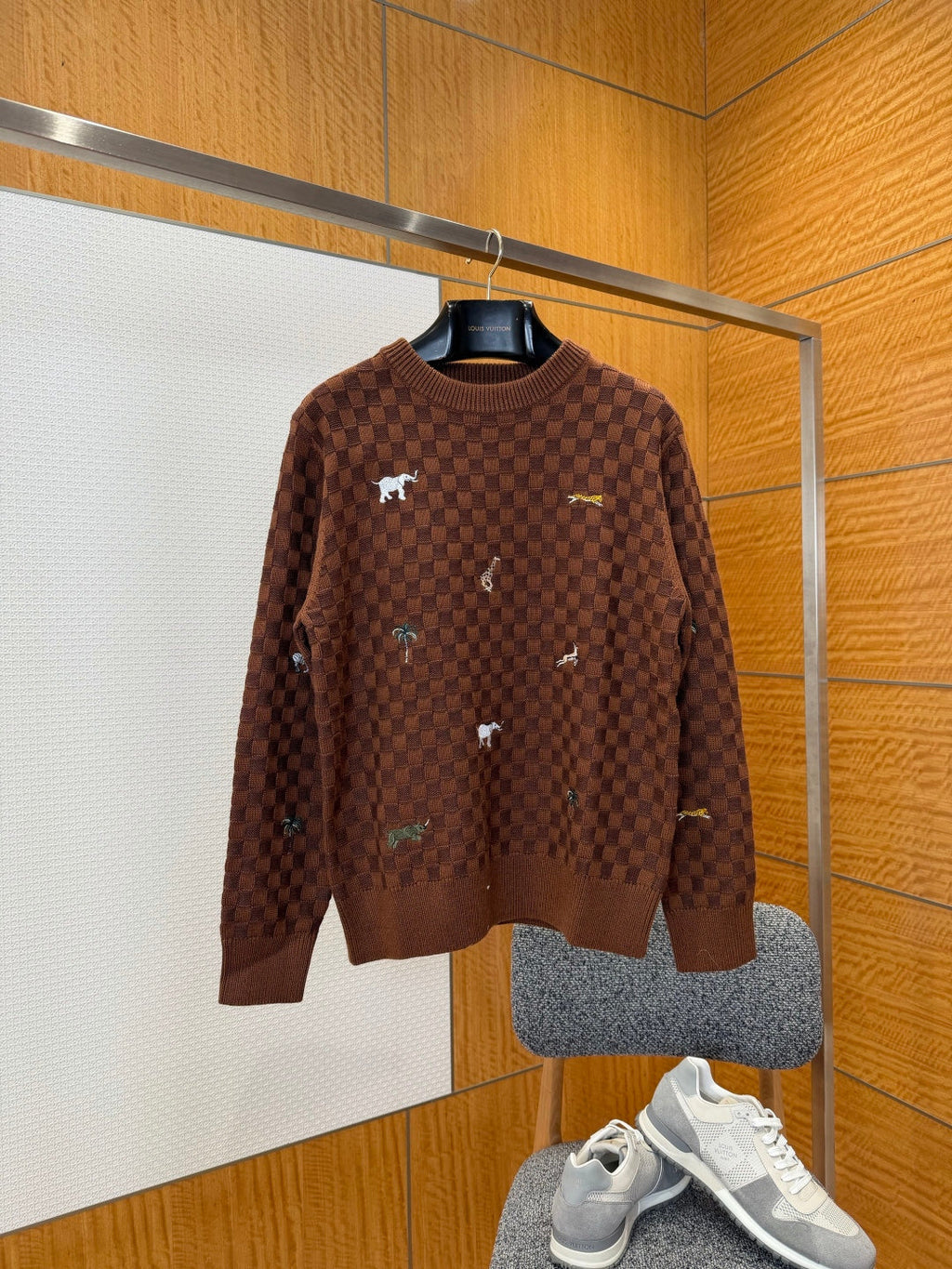 LV Animal Embroidery Sweater