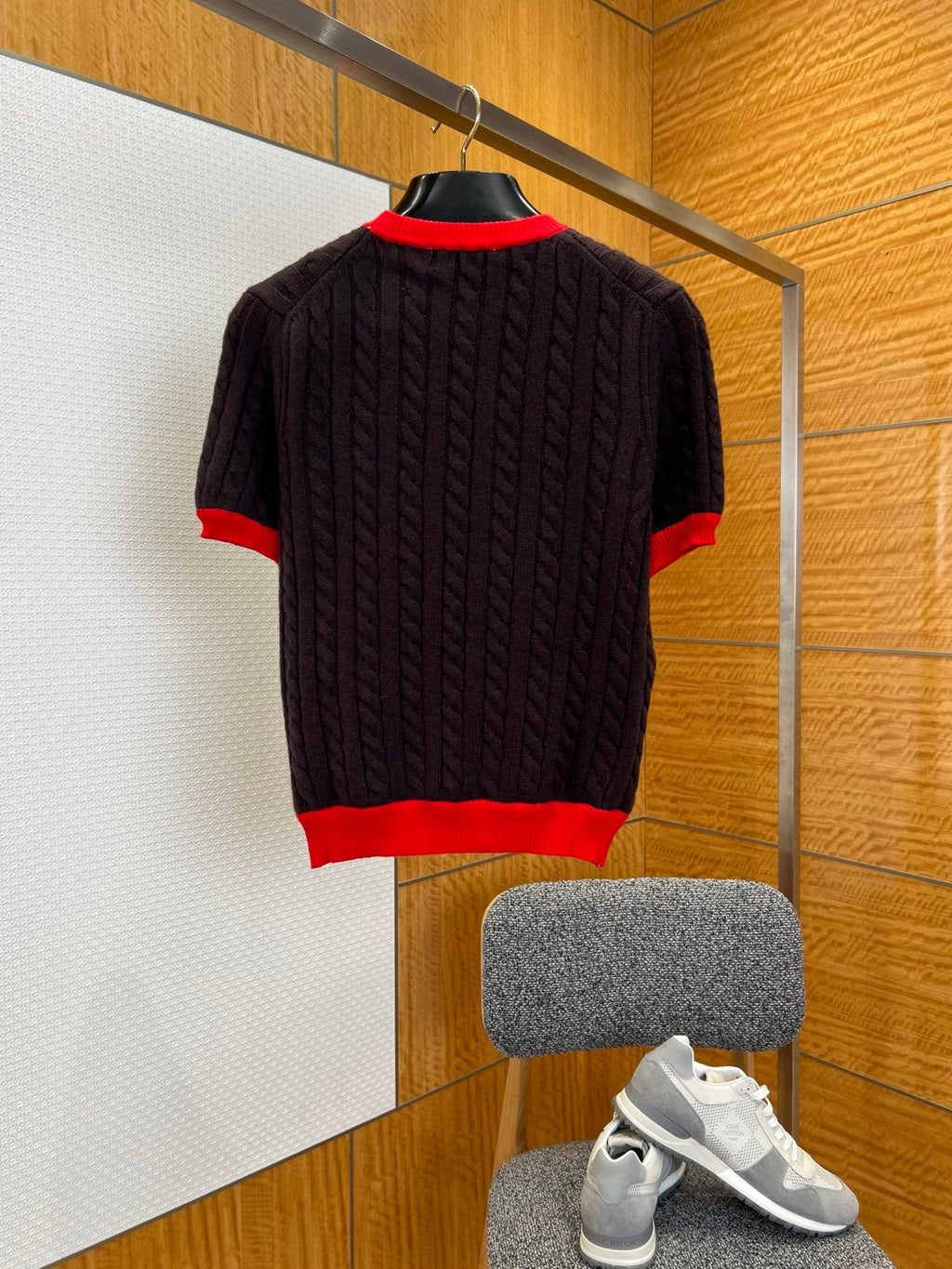 Miu Miu Knit Short-Sleeve Sweater