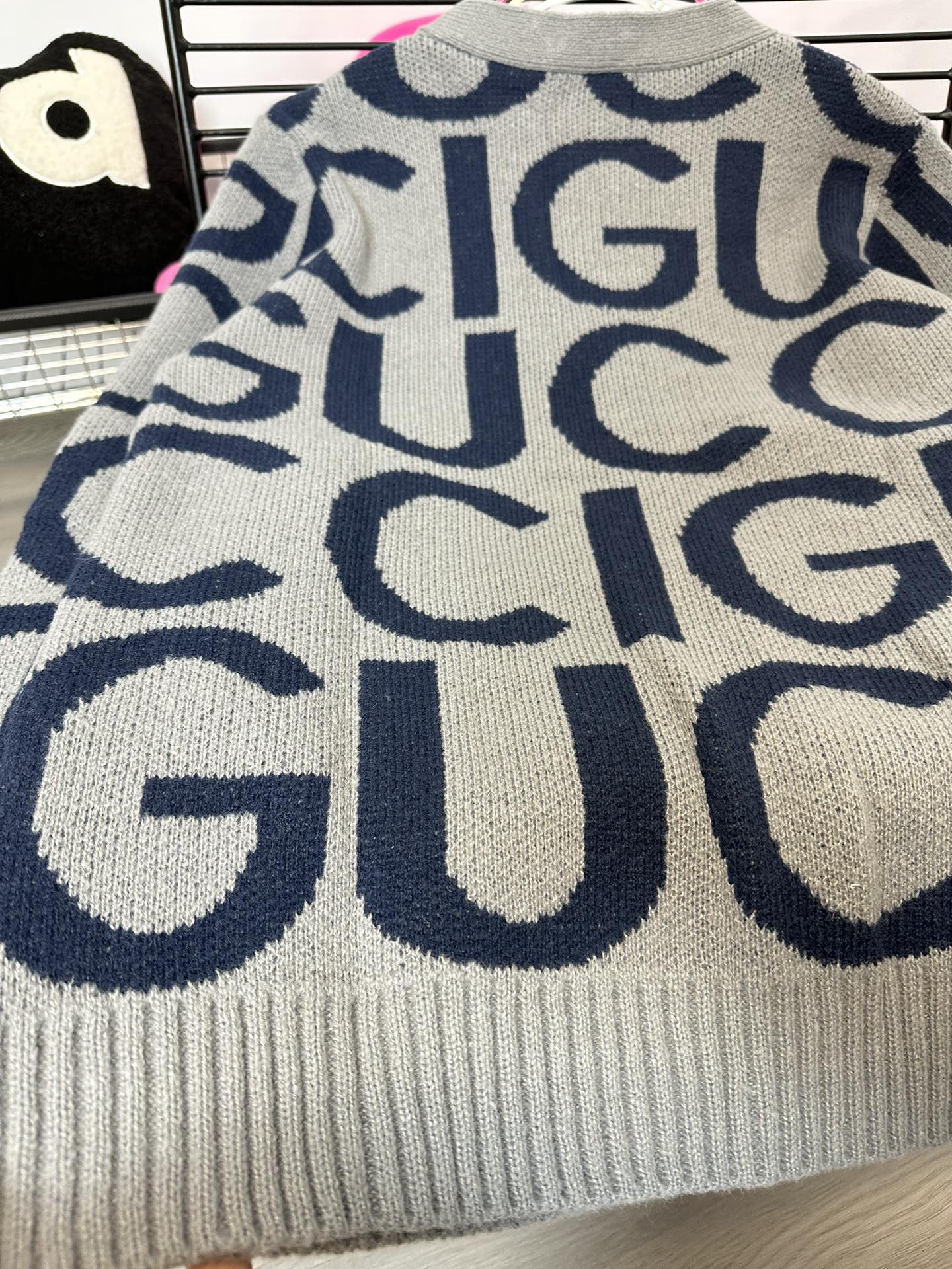 GG double print Cardigan Unisex