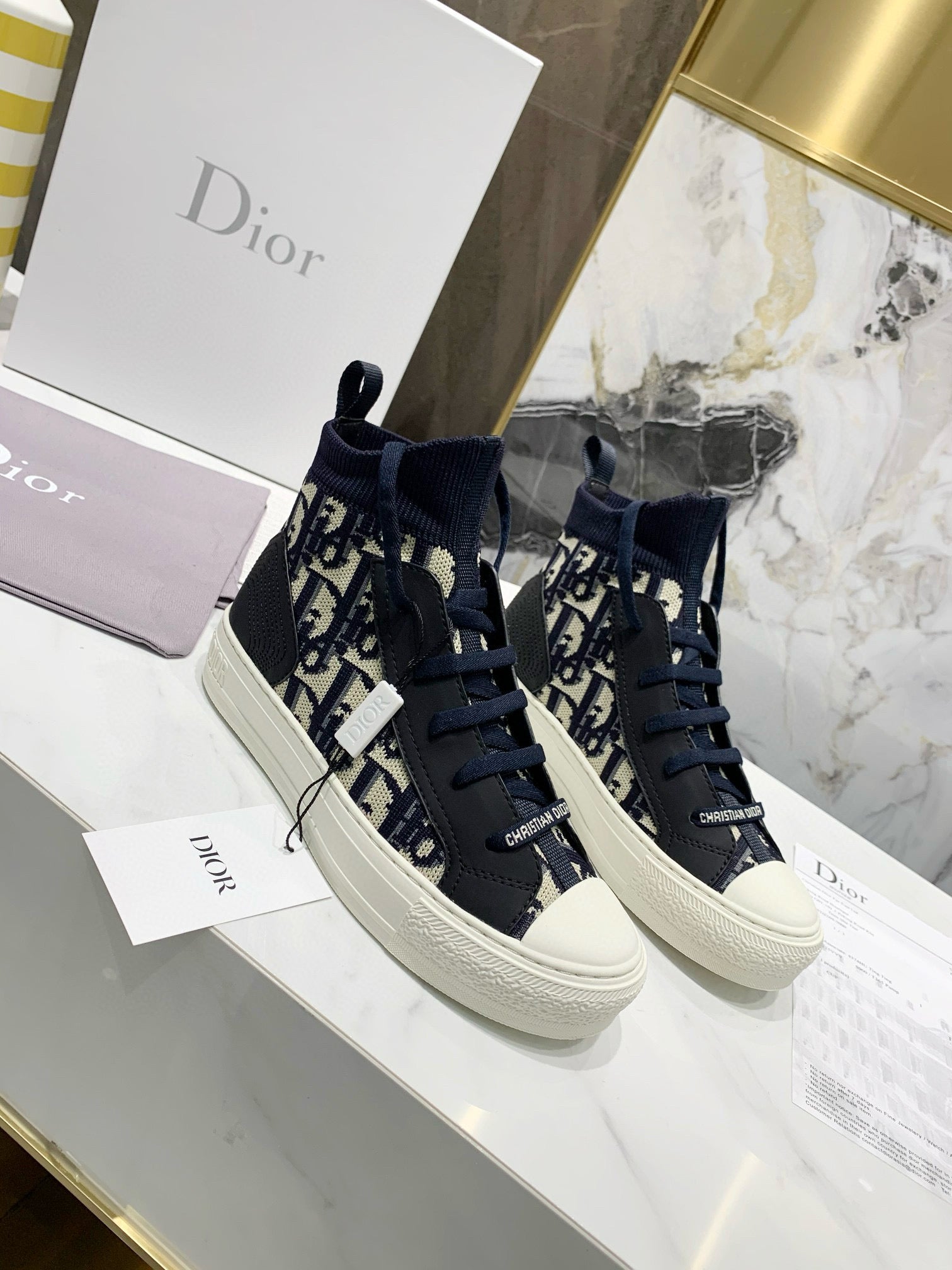 Women's Dior Knitted Sock Shoes