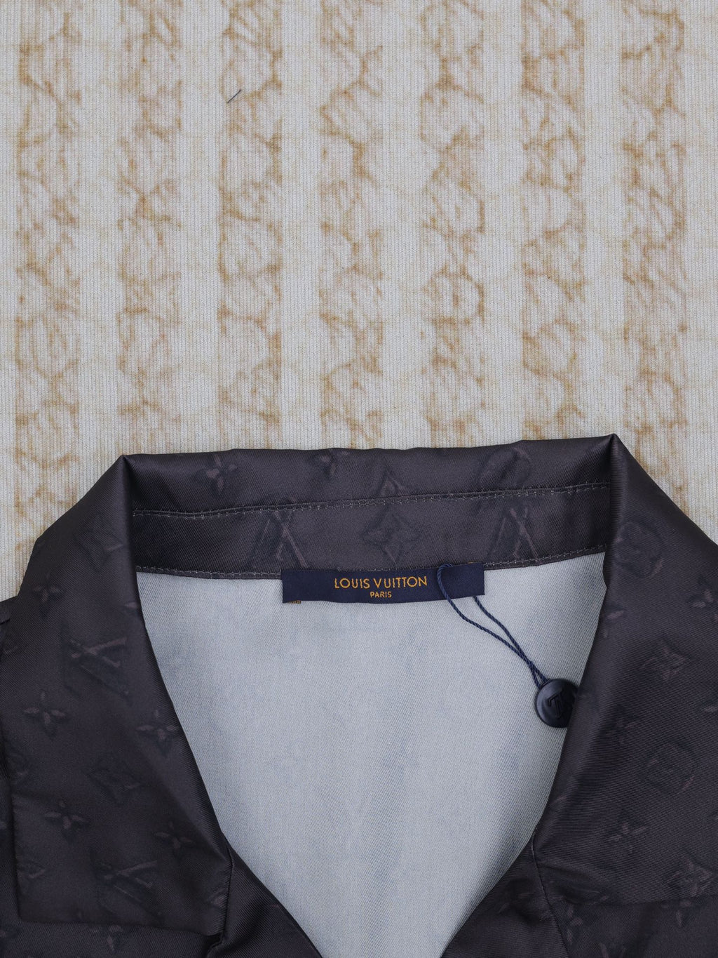 LV Jacquard Collar Short-Sleeve Shirt