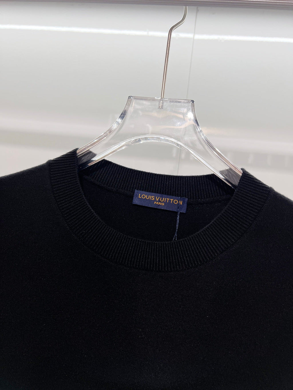 LV Embroidered Knitted Crew Neck T-Shirt