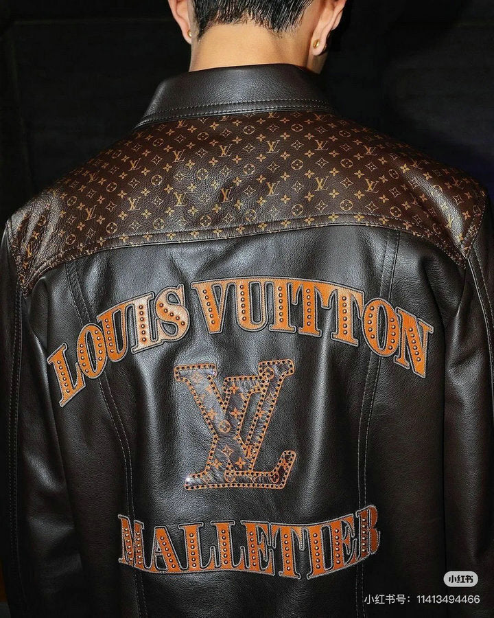 LV RUNWAY DOWN LEATHER JACKET