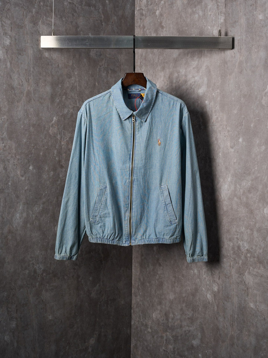 Ralph Lauren Embroidered Denim Collar Jacket