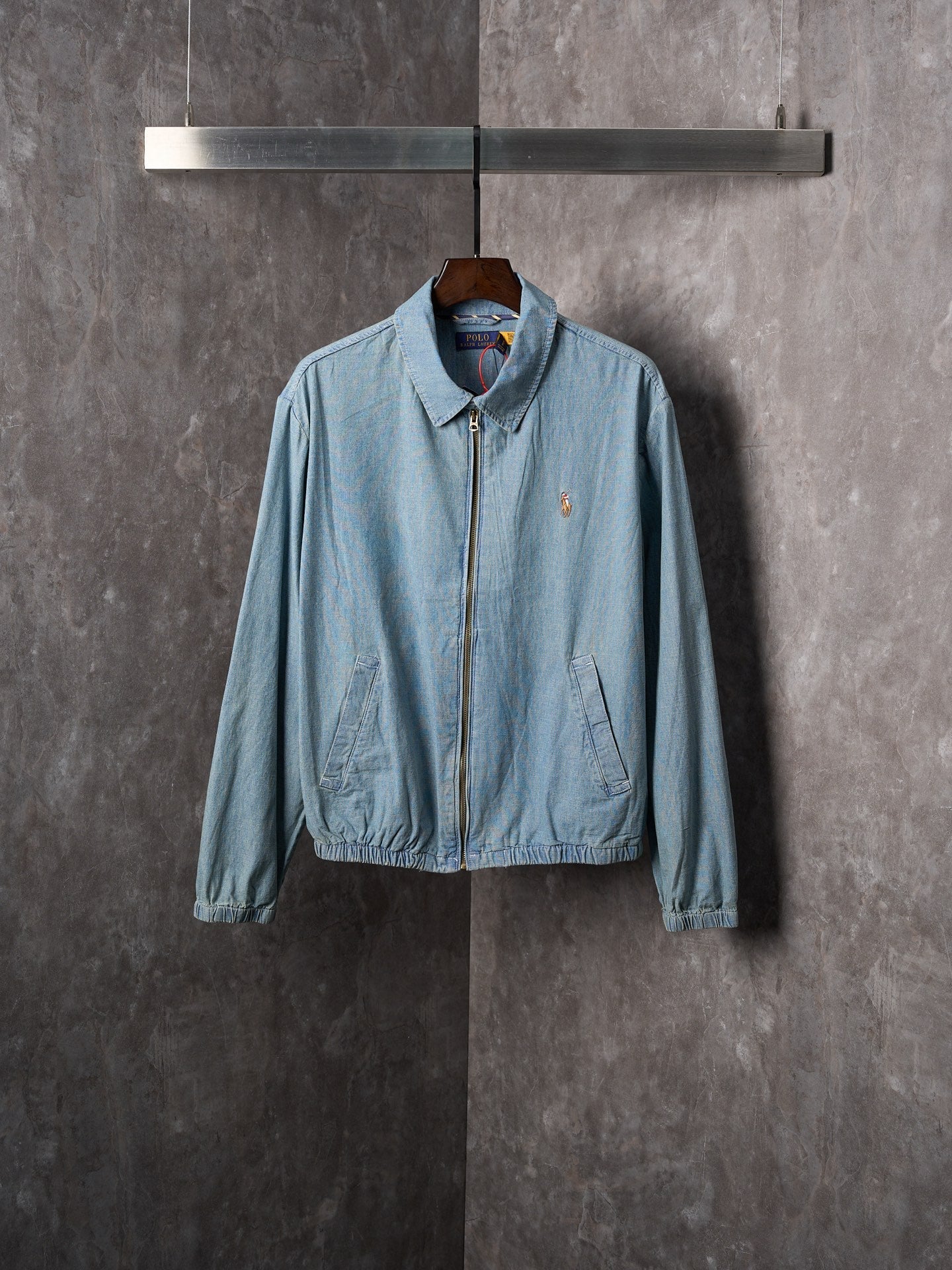 Ralph Lauren Embroidered Denim Collar Jacket