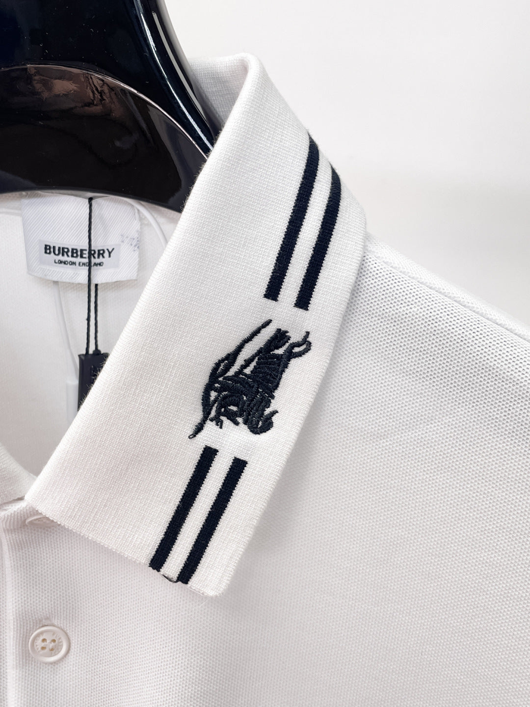Burberry Embroidered Collar Polo Shirt