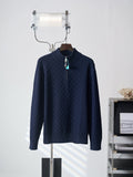 LV Damier Half-zip Knit Sweater