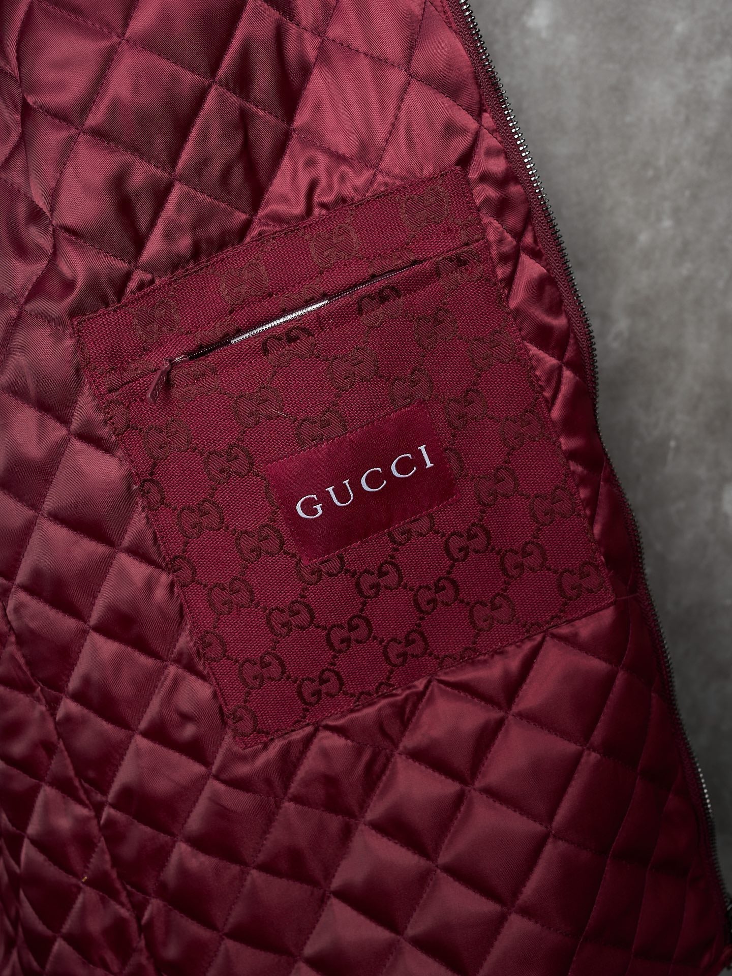 GG Jacquard Canvas Jacket with Chain Collar