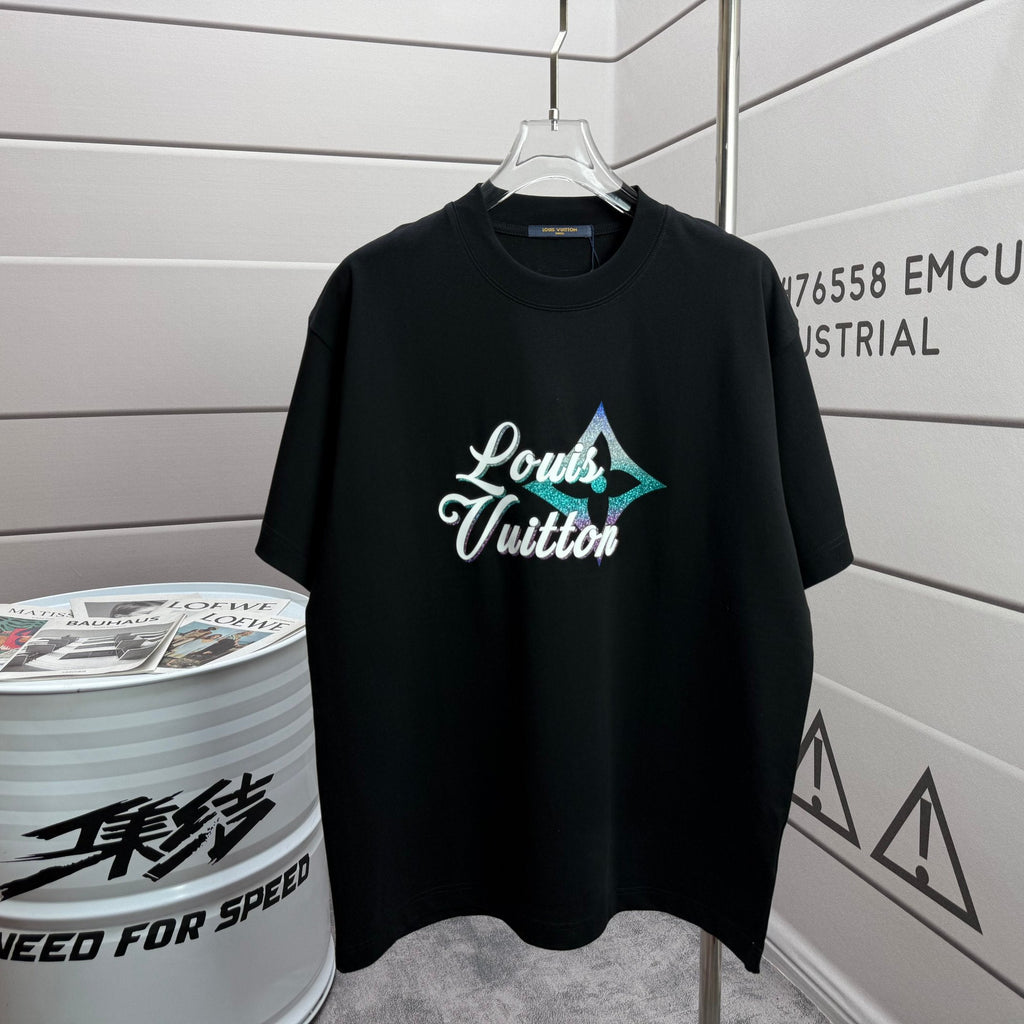 LV letter 3D Plate Silicon T shirt