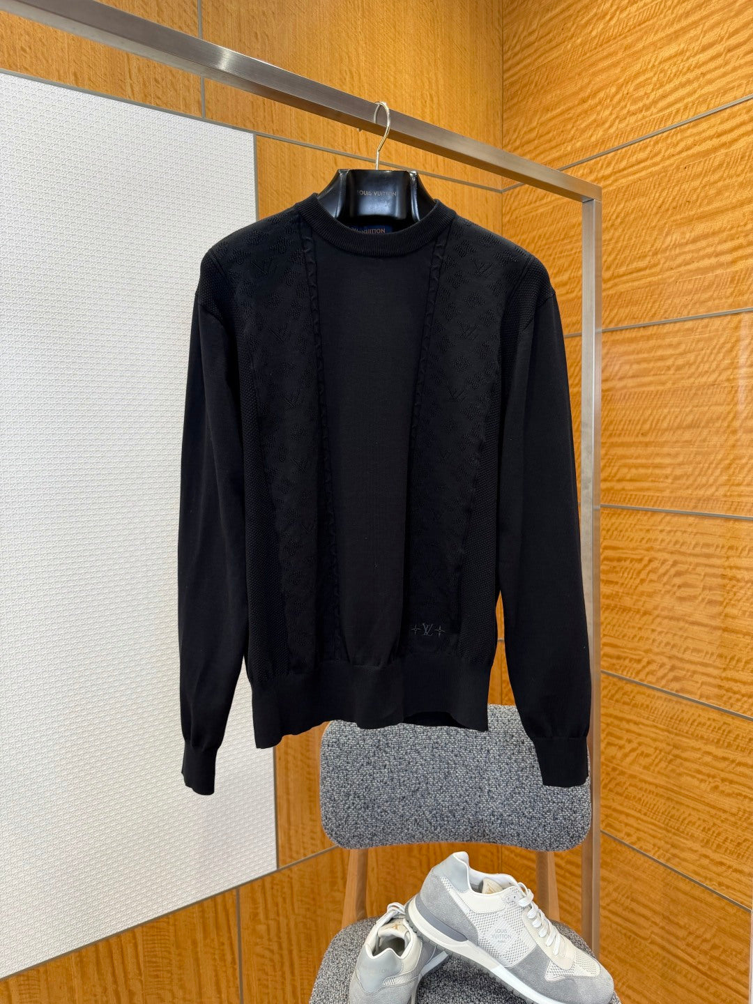 LV Jacquard Patchwork Kniy Sweater