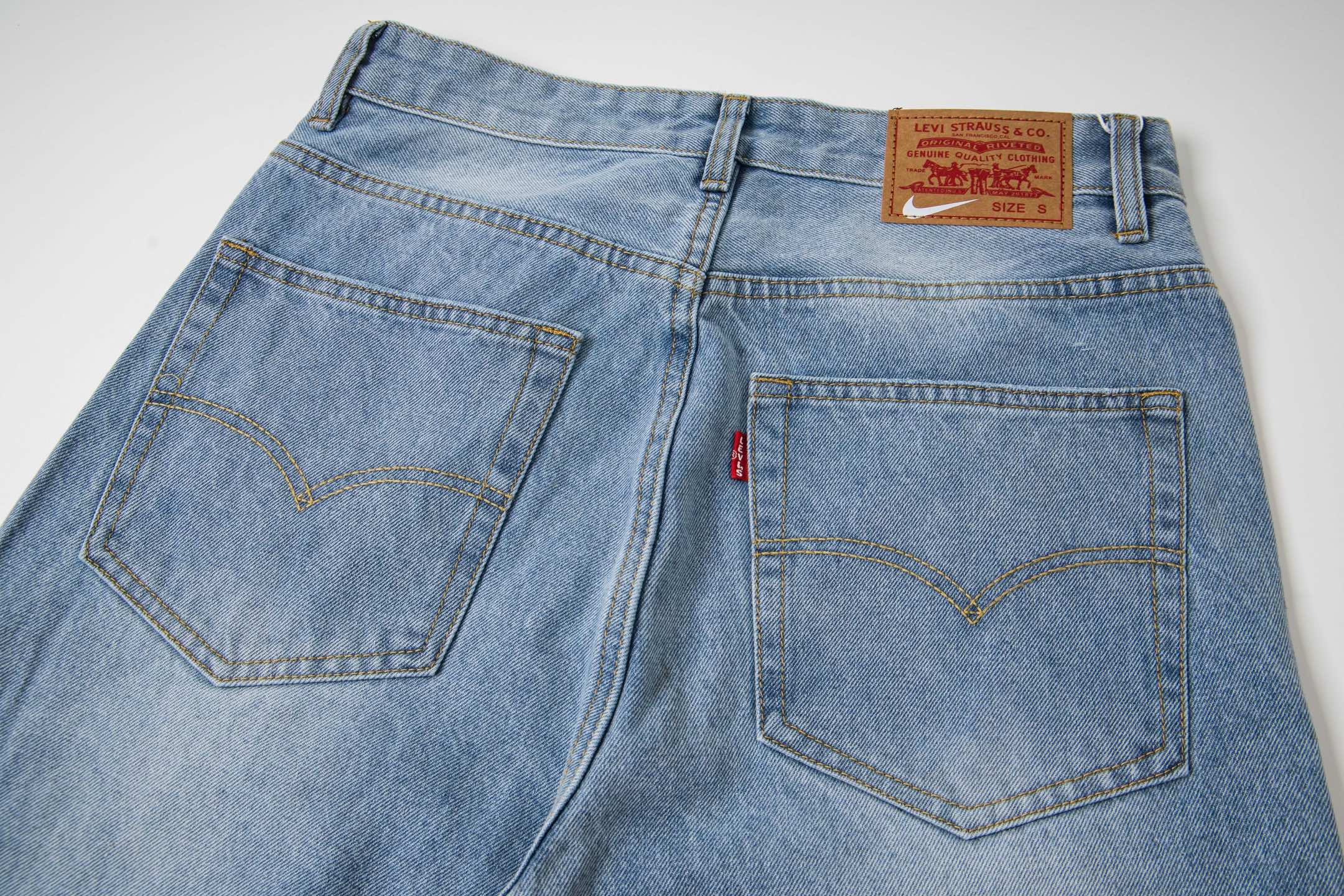 Levi's x Nike Collaboration Embroidered Washed Vintage Jeans, Unisex