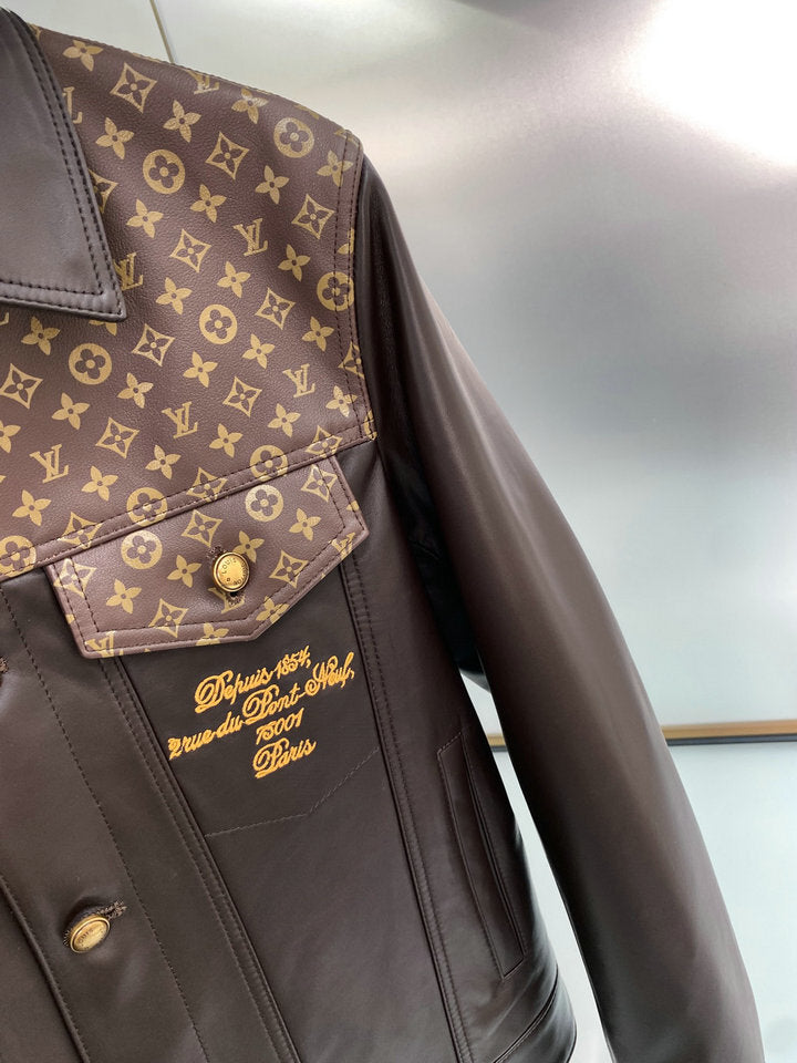 LV RUNWAY DOWN LEATHER JACKET