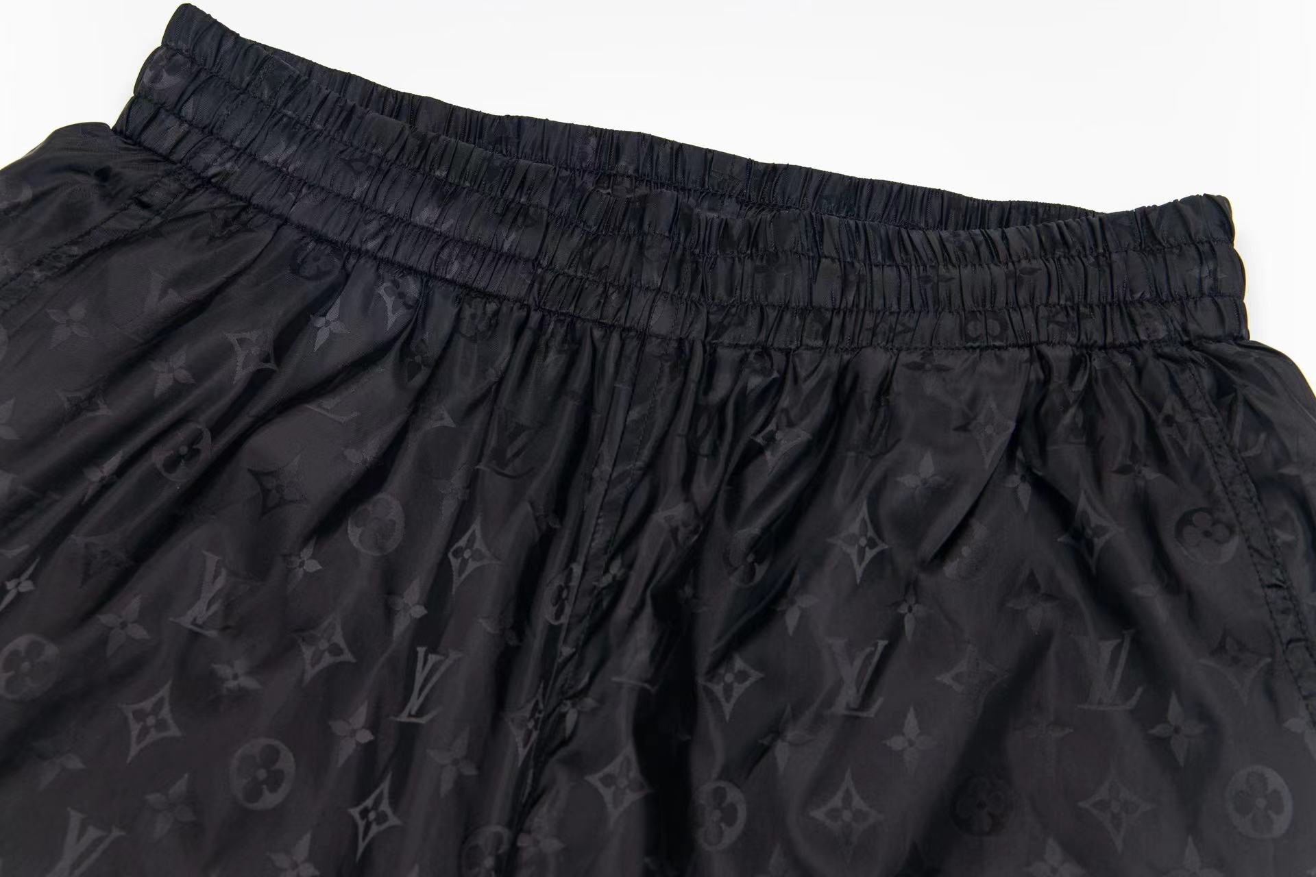 LV jacquard Silk Elastic Drawstring Shorts