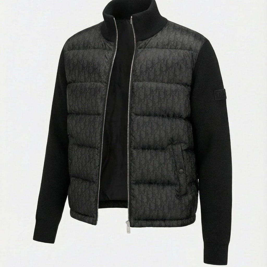 DIOR Oblique Hybrid Knit Puffer Jacket