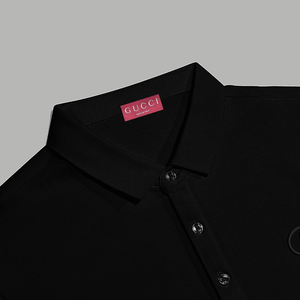 Gucci foam letter lapel  Polo shirt