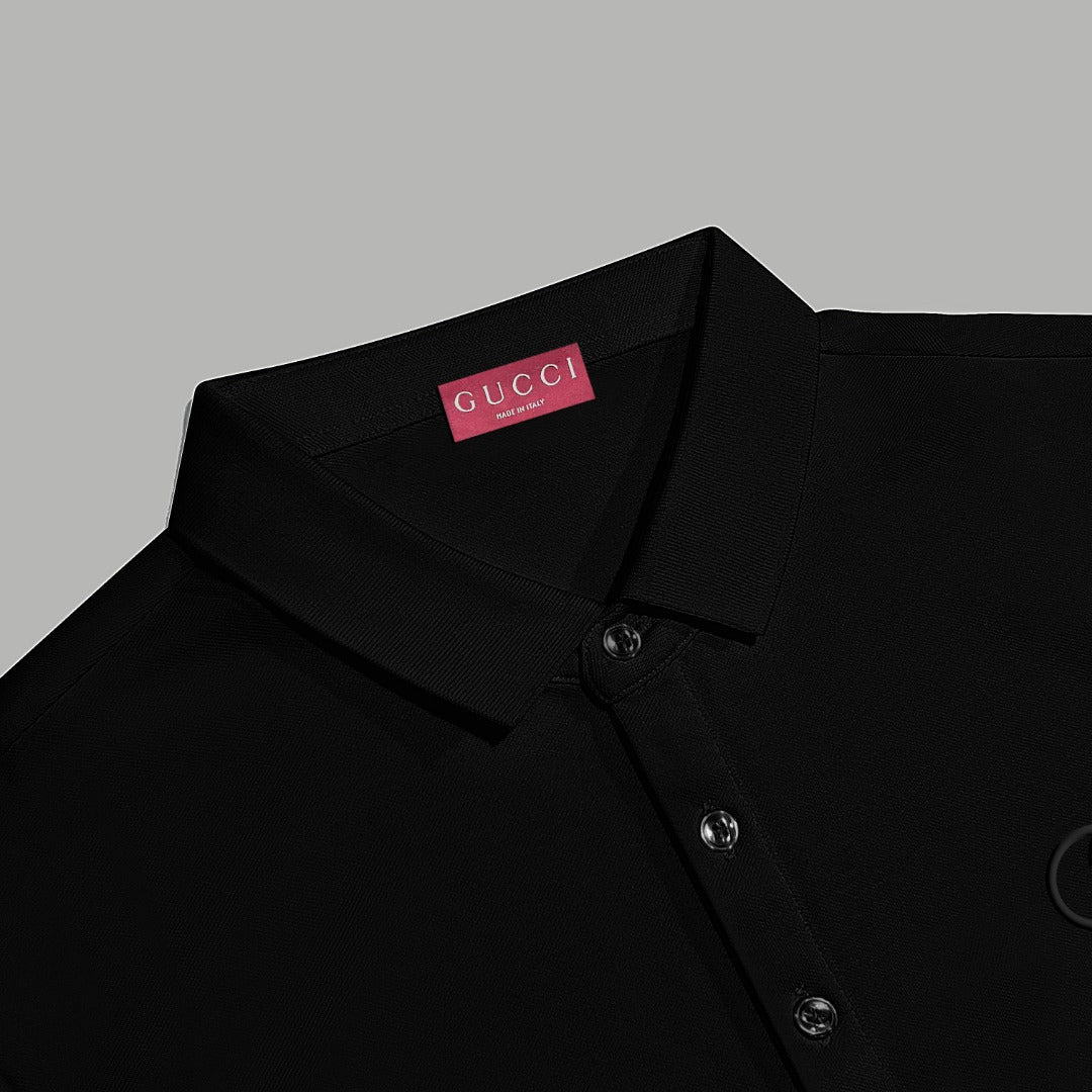 Gucci foam letter lapel  Polo shirt