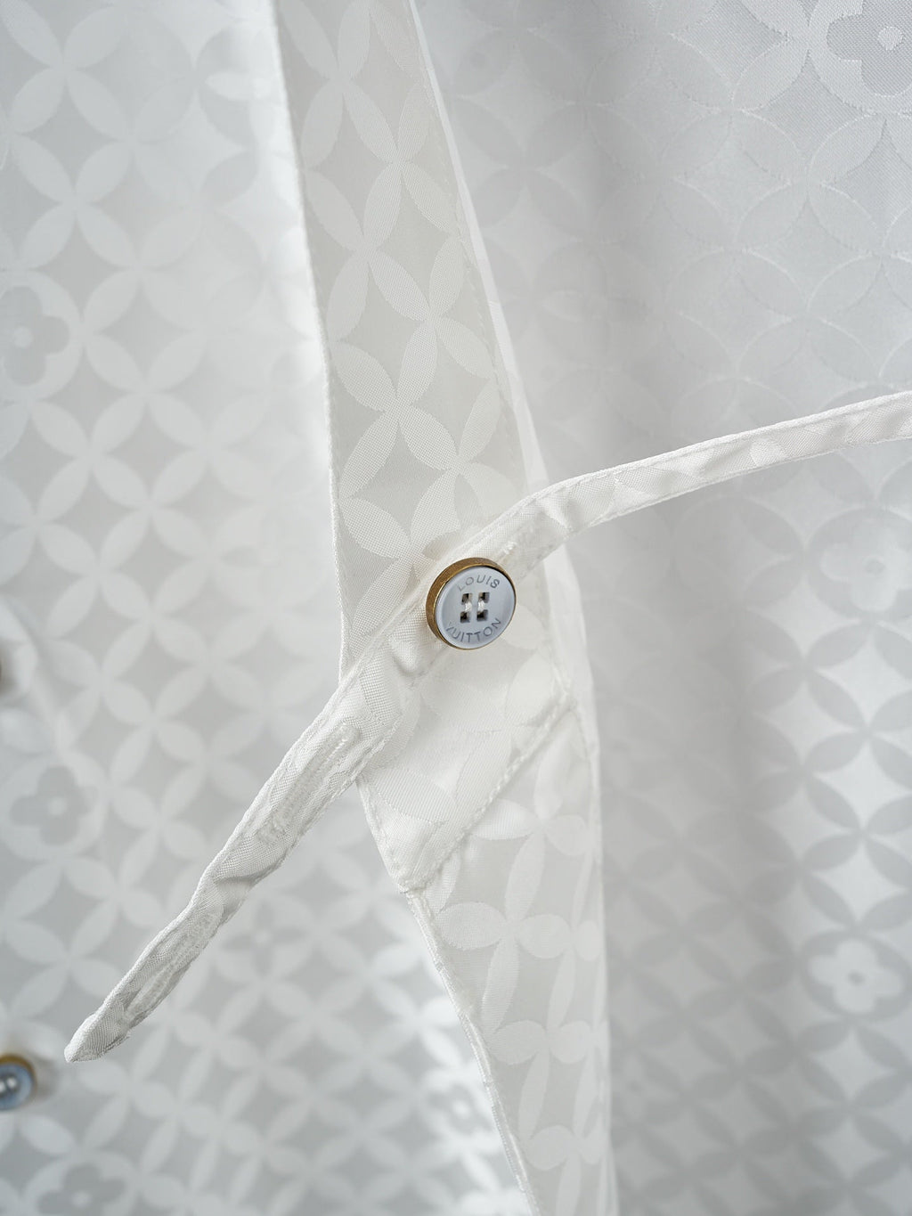 LV Nigo Collaboration Series Four-Leaf Clover Jacquard Kimono-Style Long-Sleeved Shirt