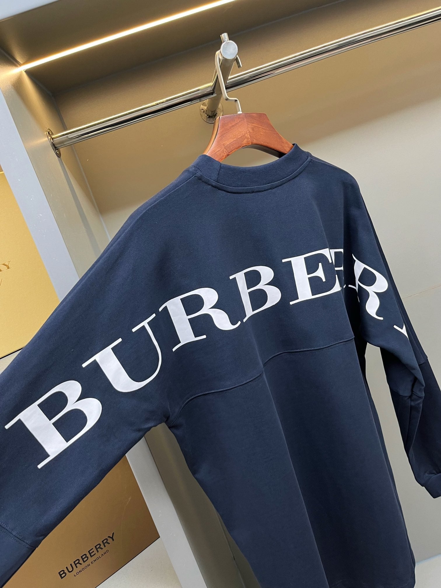Burberry Back Letter Cre Neck Sweatshirt